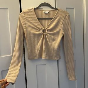 V-Neck Ribbed Sweater